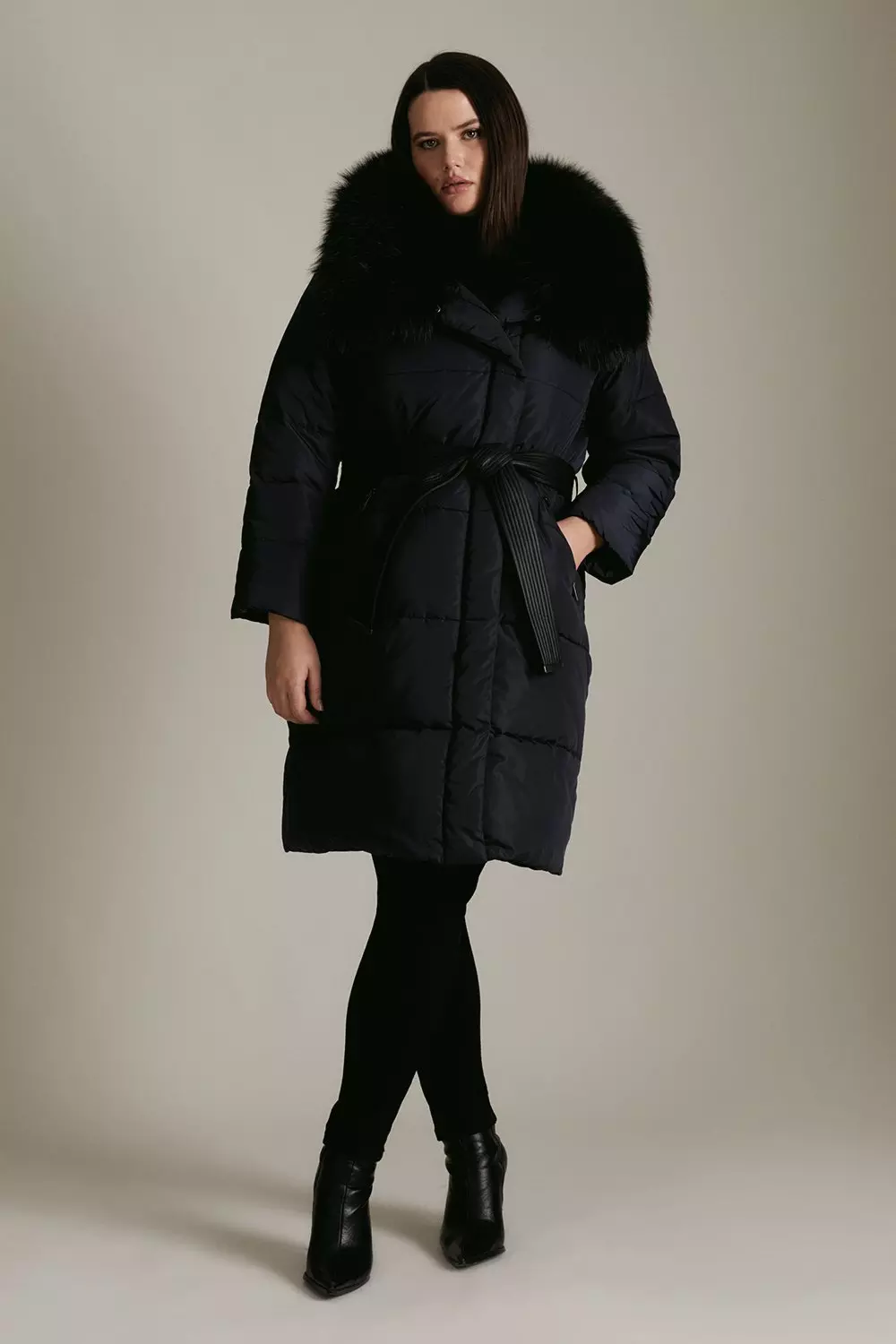 Plus size coats with fur online